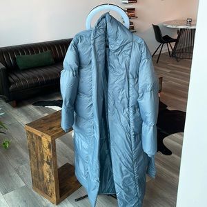 Grey/Blue Pretty Little Thing Puffer Coat